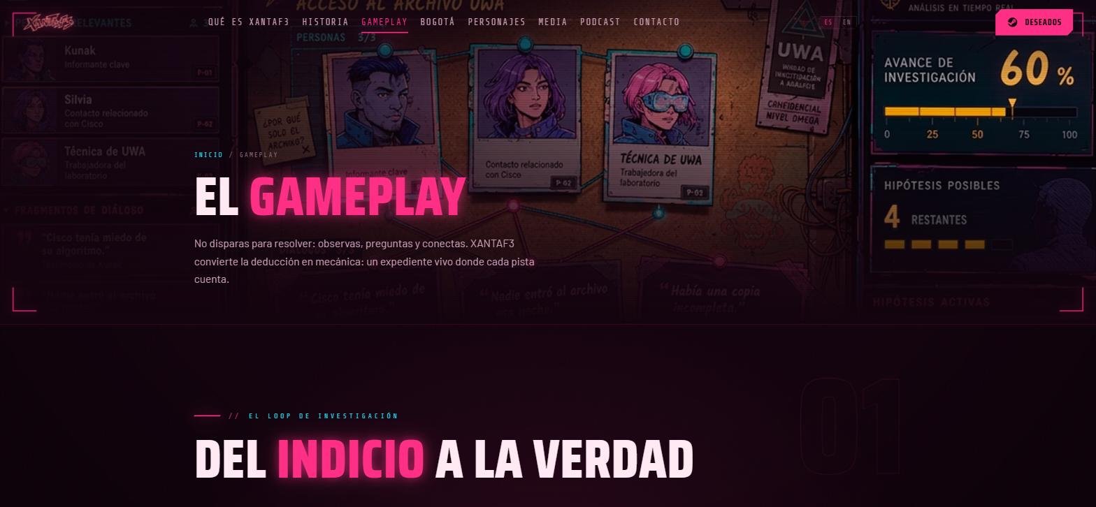 Xantaf3 gameplay tablero de investigacion